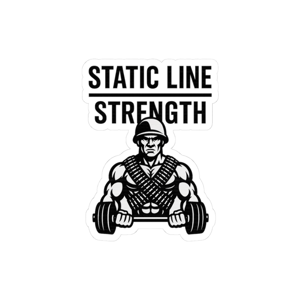 Static Line Strength Soldier Sticker