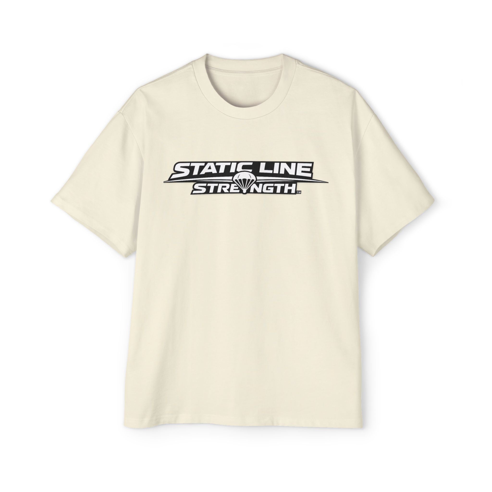 Static Line Strength Graphic Tee (Men's Oversized Fitness Shirt)