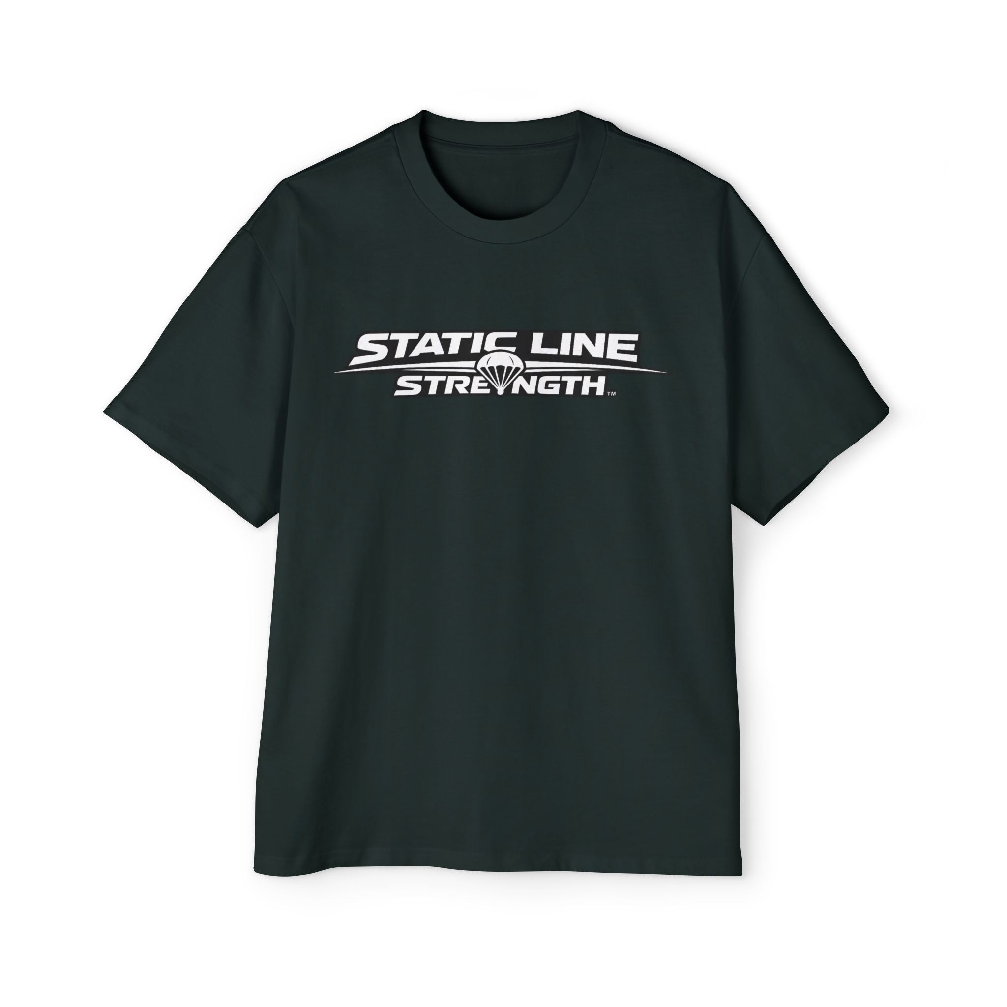 Static Line Strength Graphic Tee (Men's Oversized Fitness Shirt)