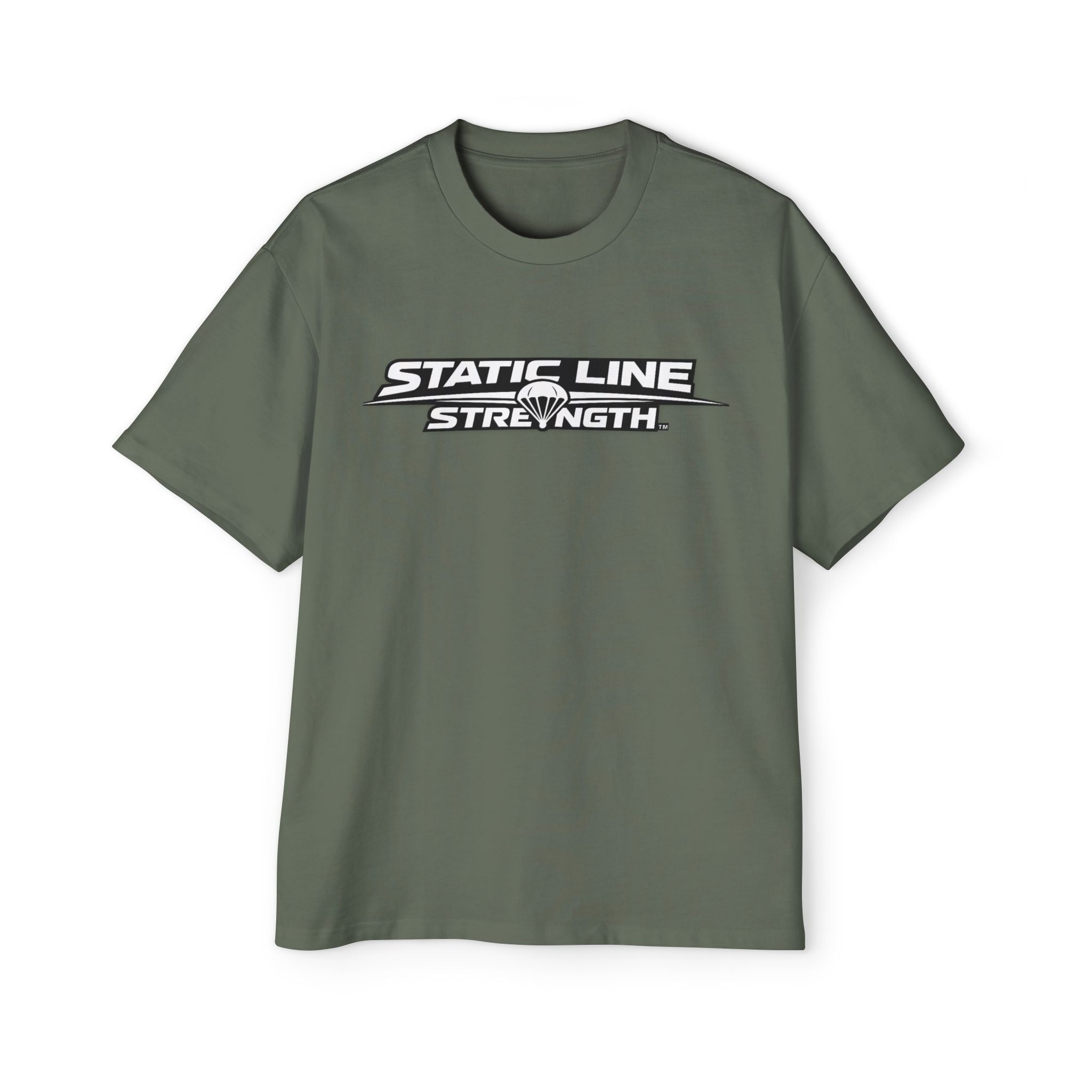 Static Line Strength Graphic Tee (Men's Oversized Fitness Shirt)