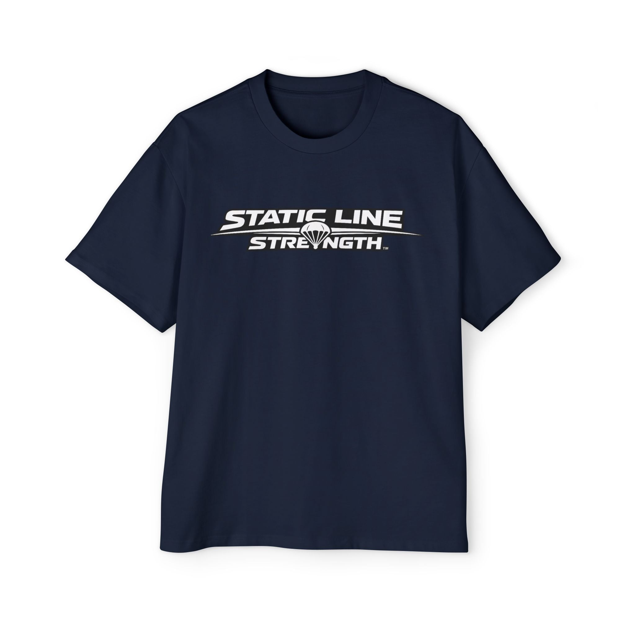 Static Line Strength Graphic Tee (Men's Oversized Fitness Shirt)