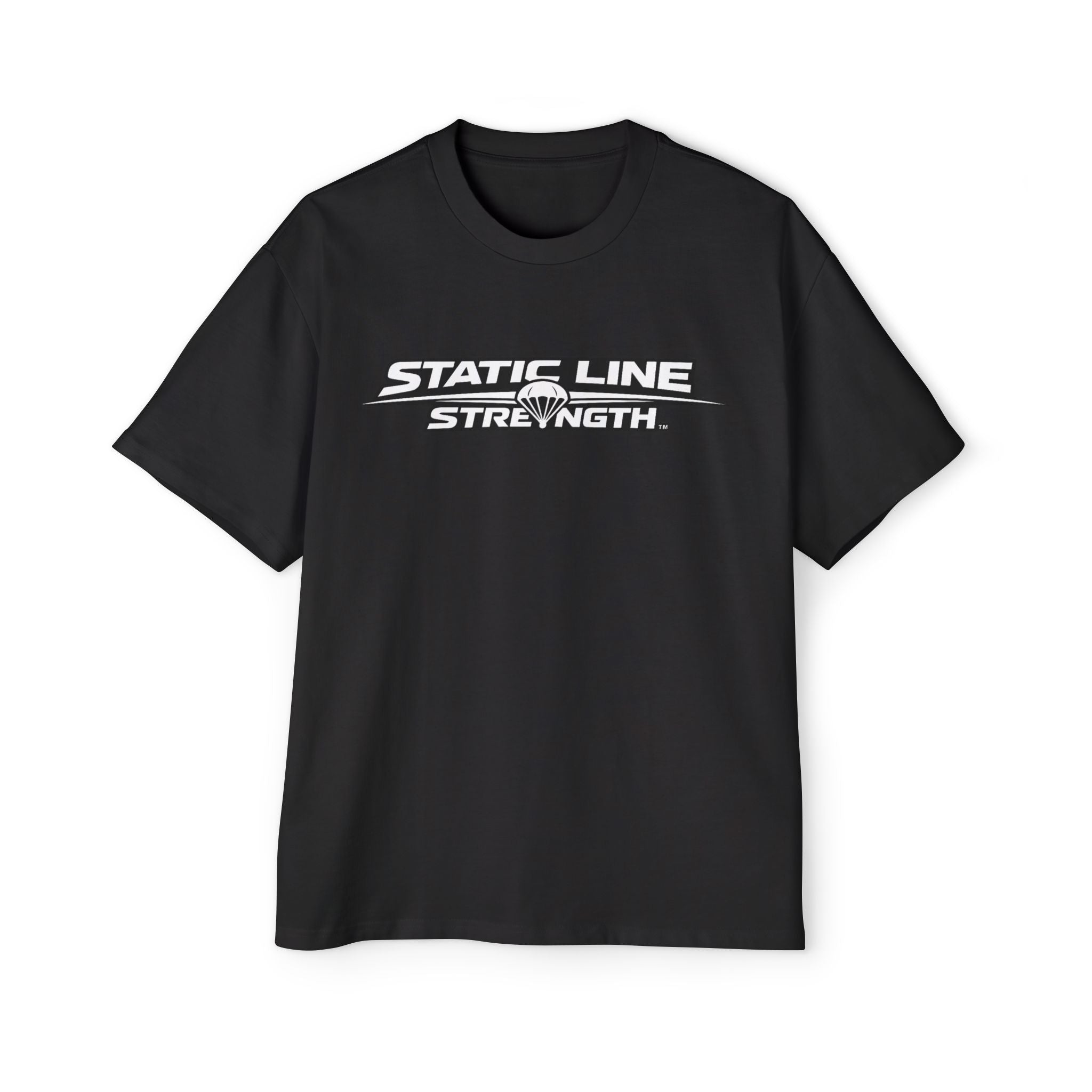 Static Line Strength Graphic Tee (Men's Oversized Fitness Shirt)