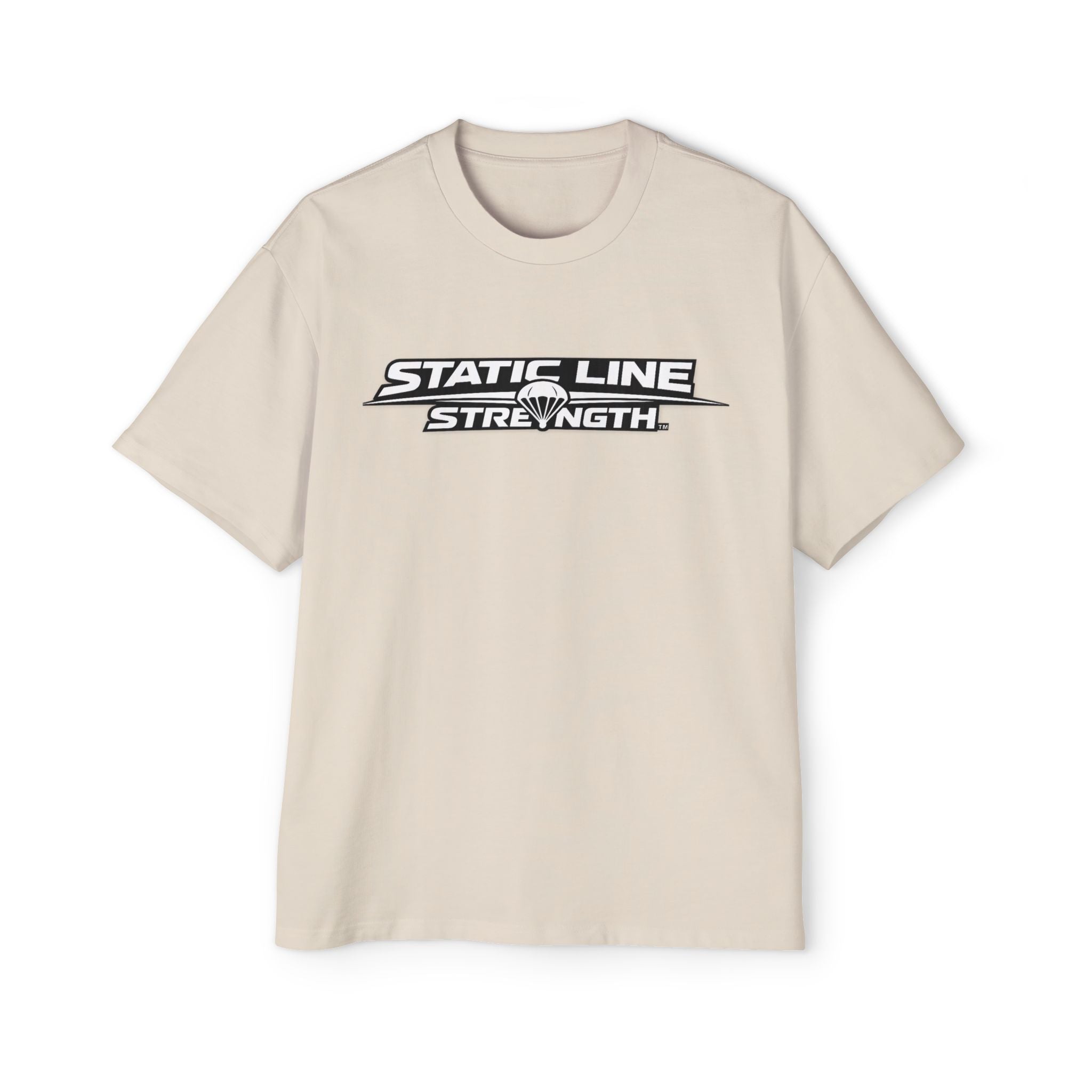 Static Line Strength Graphic Tee (Men's Oversized Fitness Shirt)