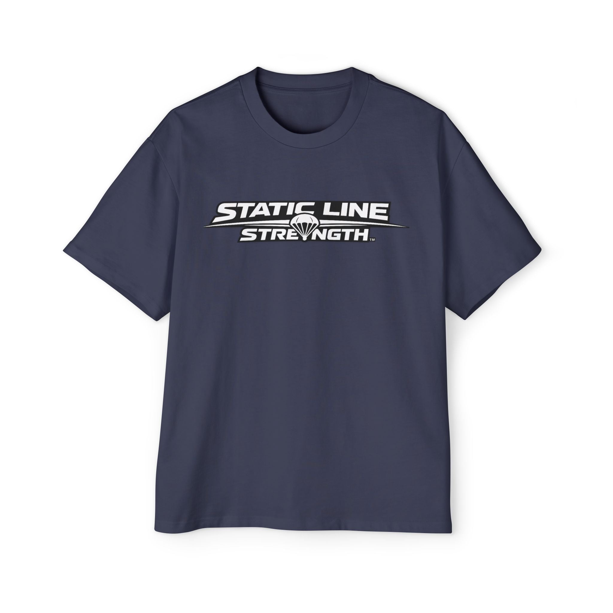 Static Line Strength Graphic Tee (Men's Oversized Fitness Shirt)