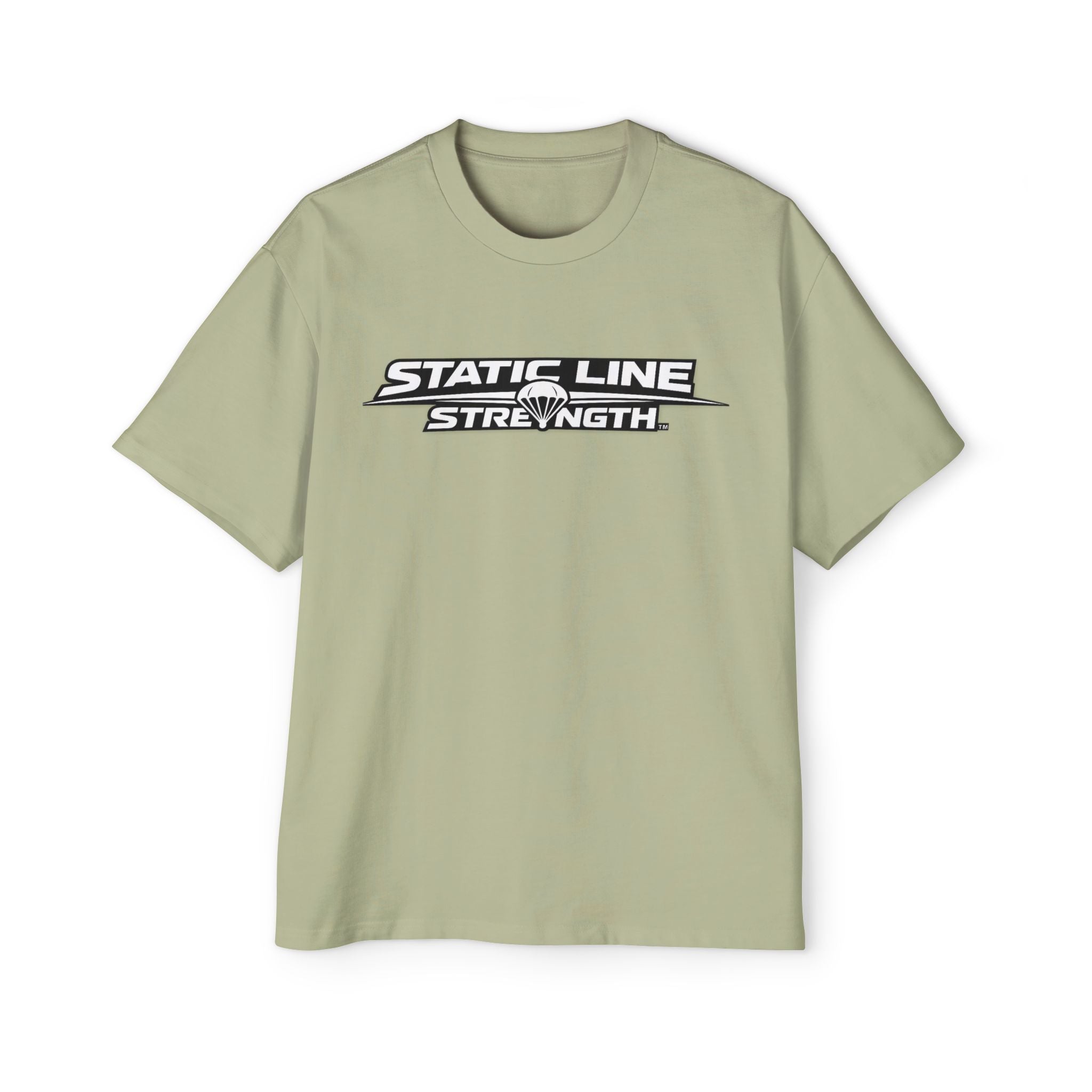 Static Line Strength Graphic Tee (Men's Oversized Fitness Shirt)