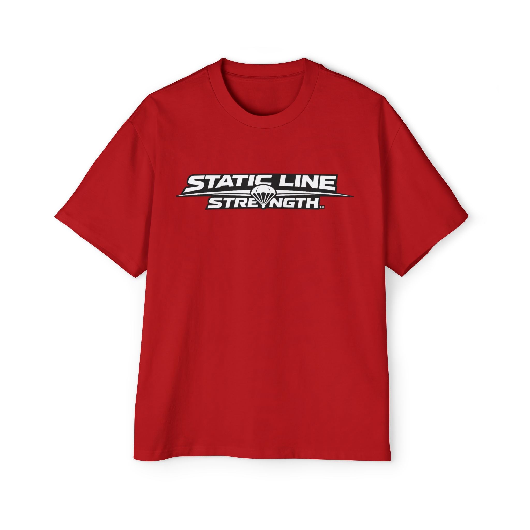 Static Line Strength Graphic Tee (Men's Oversized Fitness Shirt)