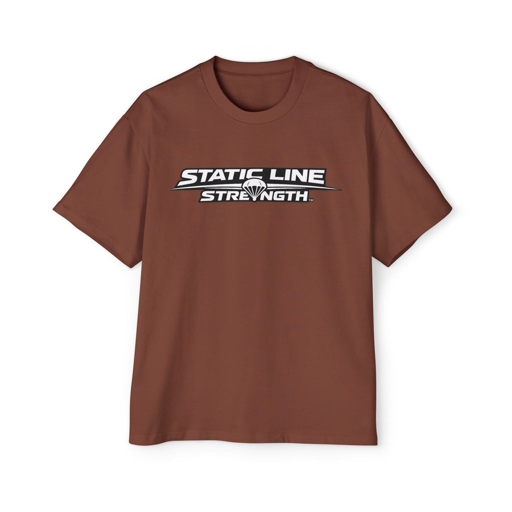 Static Line Strength Graphic Tee (Men's Oversized Fitness Shirt)