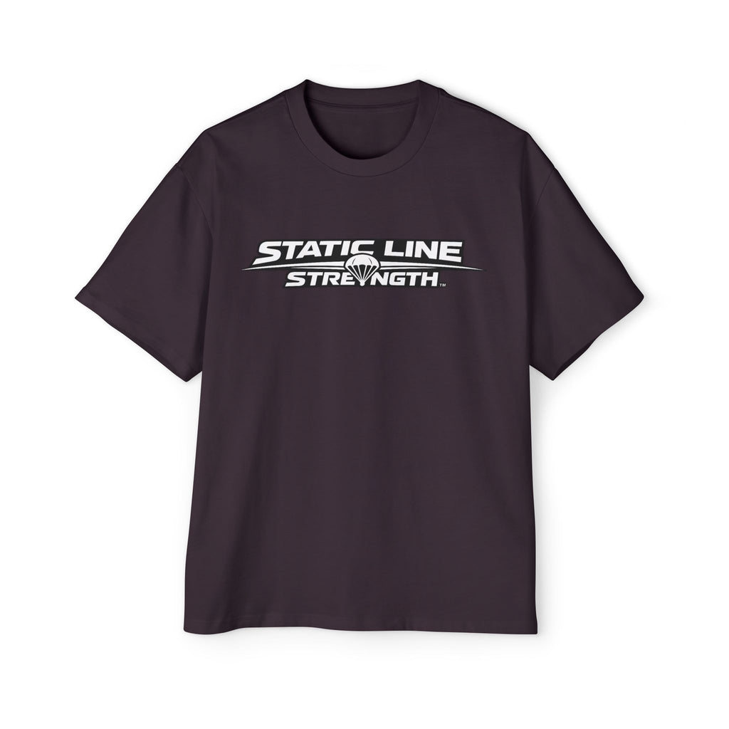 Static Line Strength Graphic Tee (Men's Oversized Fitness Shirt)