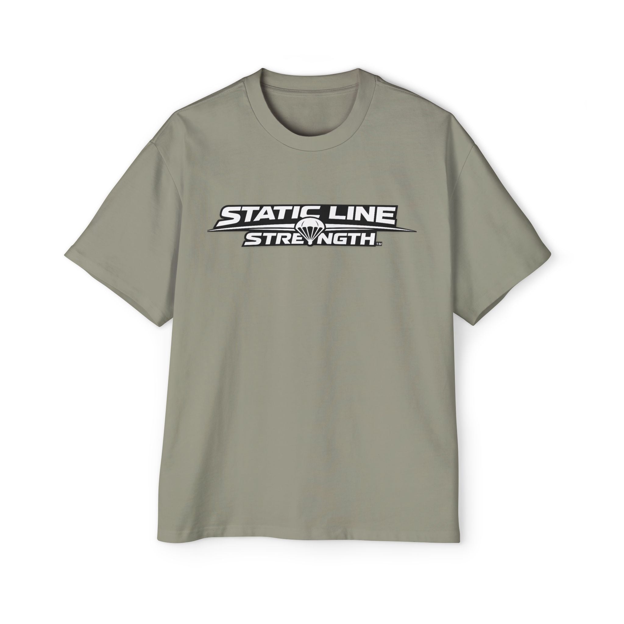Static Line Strength Graphic Tee (Men's Oversized Fitness Shirt)